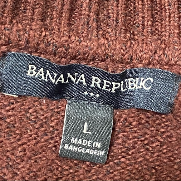 Banana Republic Amber Ale Crewneck Sweater Large 90s Grunge Soft Knit - Picture 4 of 6